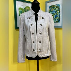 Tommy Hilfiger Oatmeal Military Band Jacket Size Medium